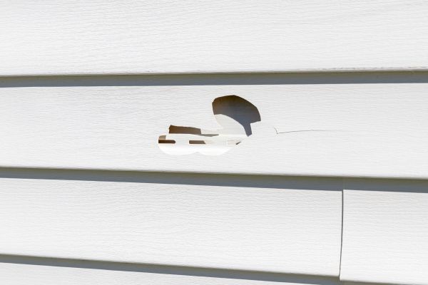 White Vinyl Siding Repair in Fishers